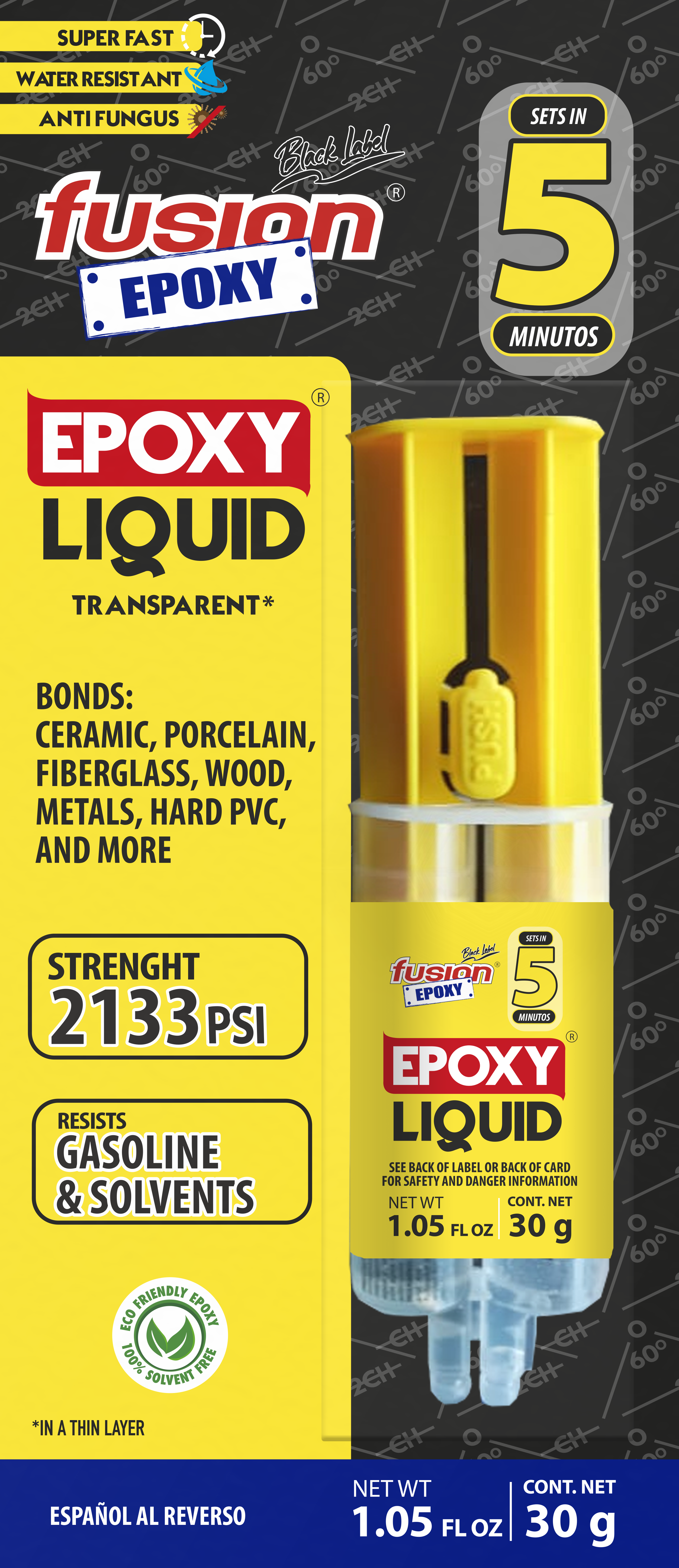 Fusion Epoxy, Epoxy Liquid, Clear Epoxy Adhesive Syringe