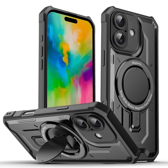 Fusion Evo MagSafe Case with Kickstand for iPhone 16 - Black