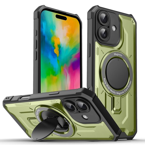 Fusion Evo MagSafe Case with Kickstand for iPhone 16 - Green
