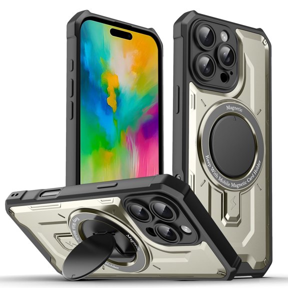Fusion Evo MagSafe Case with Kickstand for iPhone 16 Pro Max - Titanium Grey