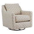 thumbnail image 1 of Fusion Furniture Artesia Sand Transitional Fabric Swivel Glider Chair in Cream, 1 of 7