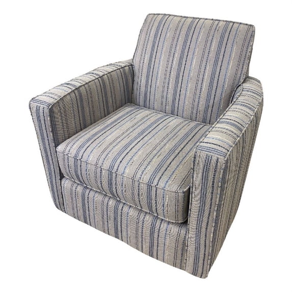 Fusion Furniture Dano Tweed Fabric Swivel Glider Chair in Multi-Color