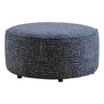 thumbnail image 1 of Fusion Furniture Herzl Denim Loxley Coconut Fabric Cocktail Ottoman in Blue, 1 of 4