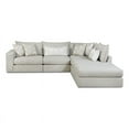 thumbnail image 1 of Fusion Furniture Missionary Raffia Transitional Fabric Sectional in Off White, 1 of 7