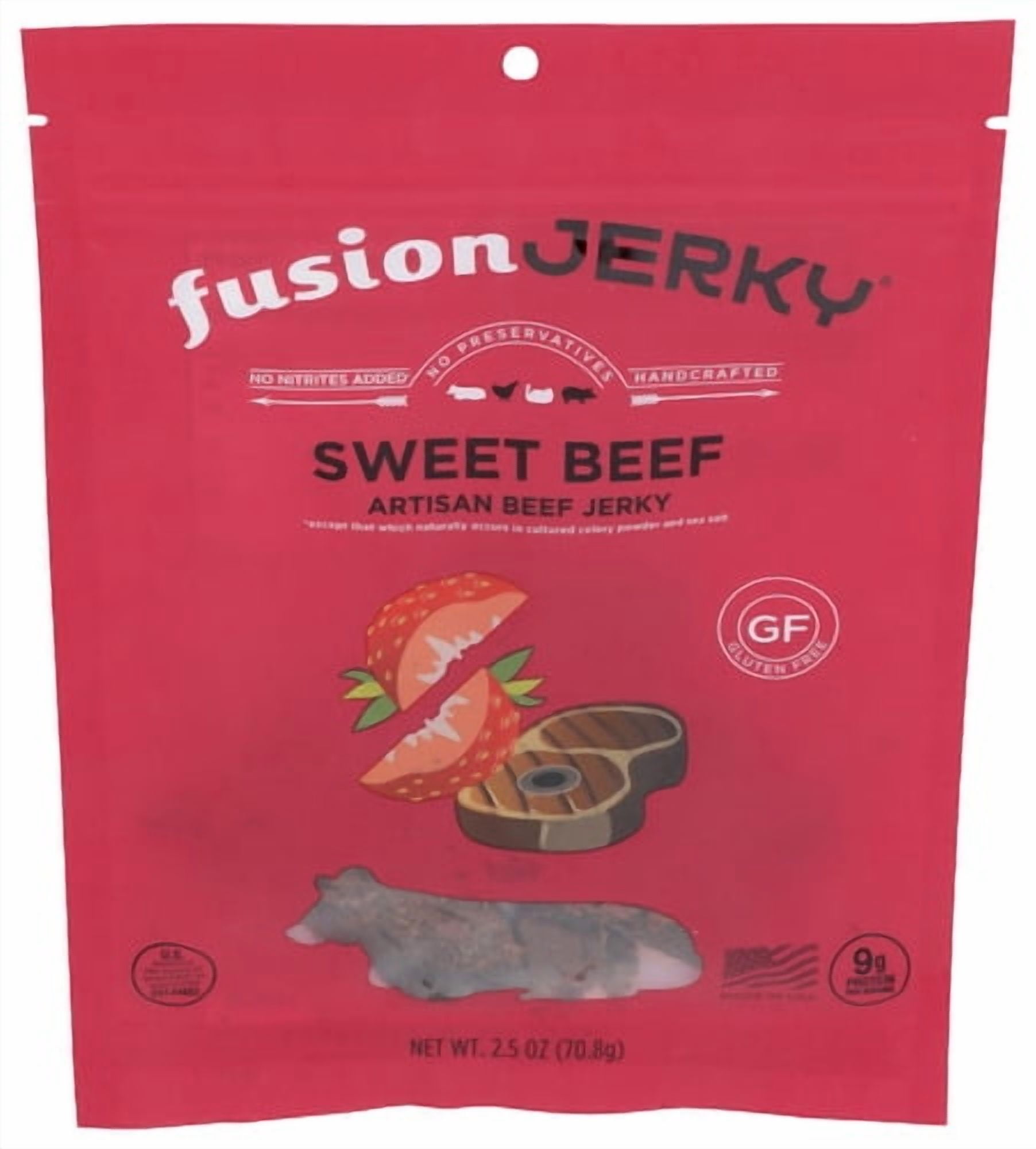Fusion Jerky Beef Sweet 2.5 oz (Pack of 8)