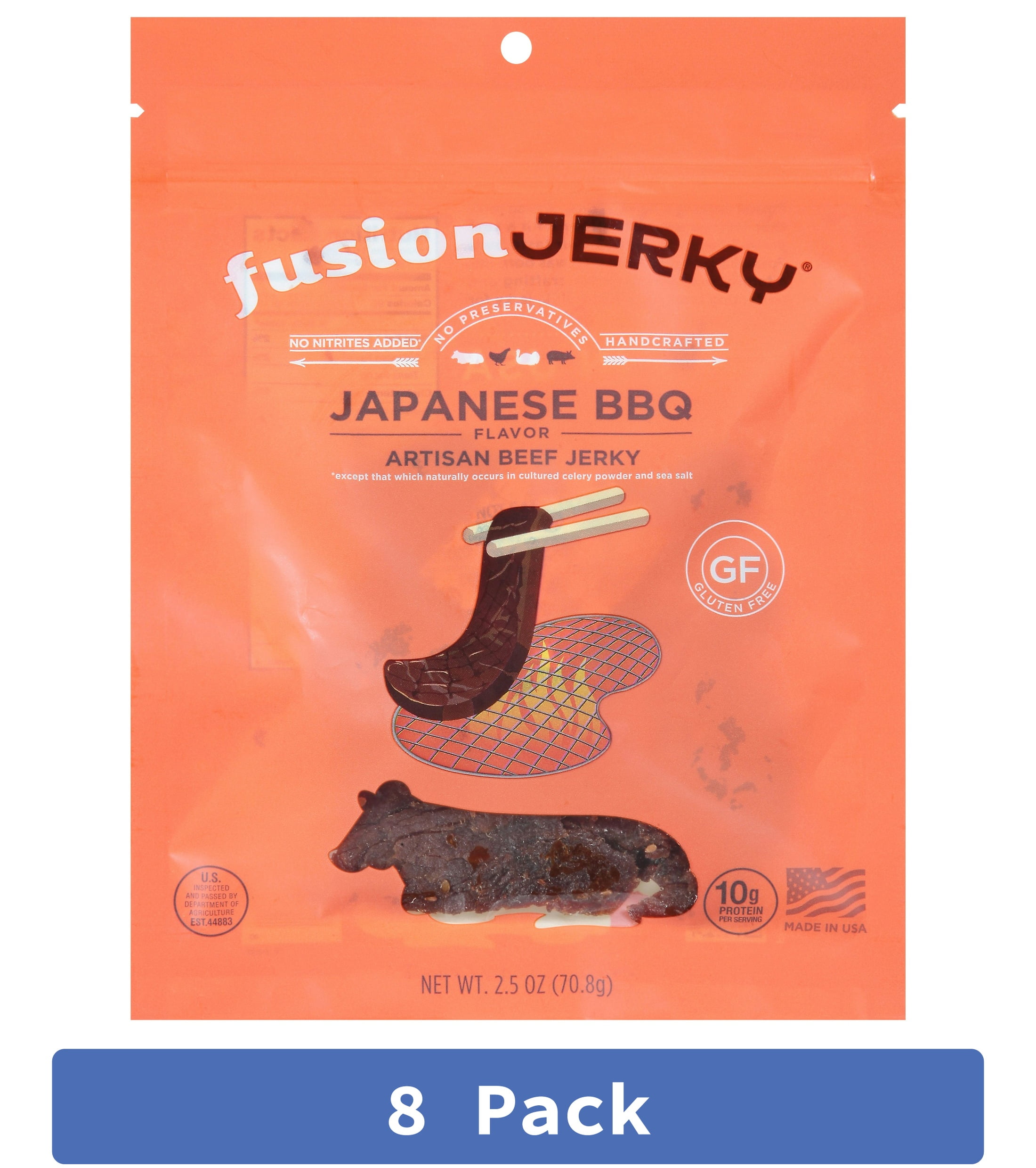 Fusion Jerky Jerky Beef Japanese BBQ Pack of 8