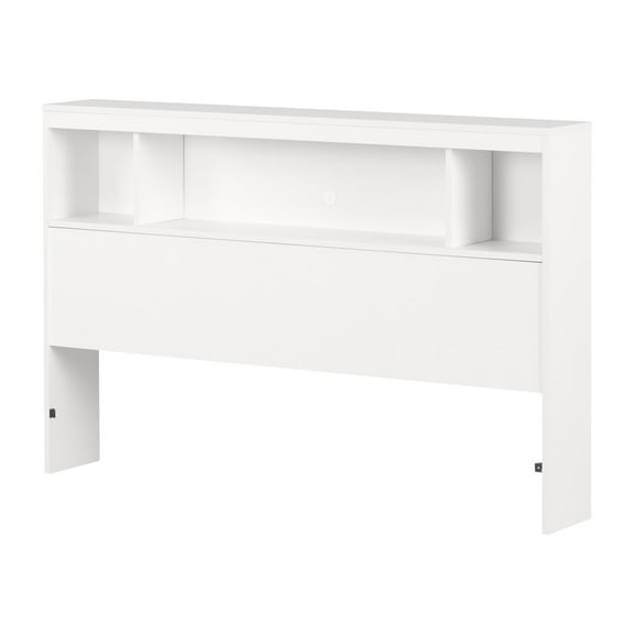 Fusion Kid's Bookcase Headboard Pure White South Shore