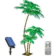 thumbnail image 1 of Fusion Lighted 6FT Gorgeous Palm Tree 3Trunks Artificial Palm Tree 203LED Lights for Decoration Outdoor and Indoors Tiki Bar Christmas Patio Pool-Solar, 1 of 9
