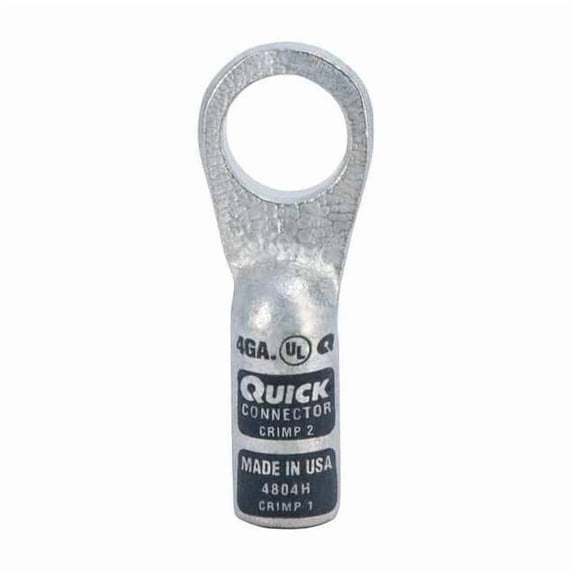 Fusion Lug Starter/Ground, 1/2 in Stud, Standard Barrel, Copper, Gray 4804H