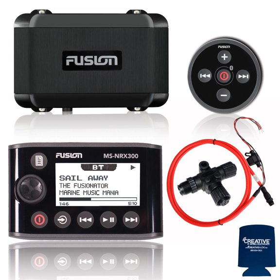 Fusion MS-BB100 Black Box Radio System with MS-NRX300 Wired Remote with Display