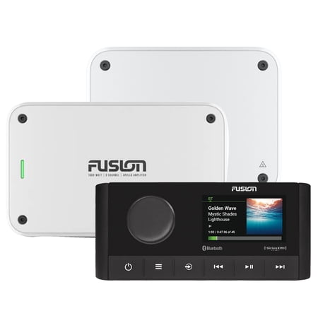 Fusion MS-RA210 Apollo Marine Entertainment System With Fusion MS-AP61800 Apollo 6 Channel and MS-AP41200 4 Channel Amplifiers