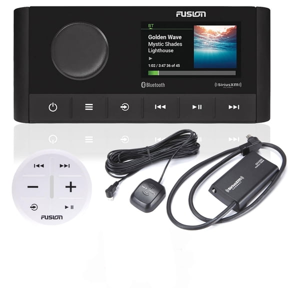 Fusion MS-RA210 Marine Entertainment System with ARX70W White Wireless Remote, and SVX300v1 Sirius XM Tuner