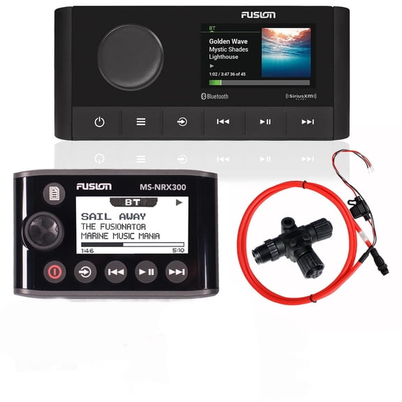 Fusion MS-RA210 Marine Entertainment System with MS-NRX300 Wired Remote