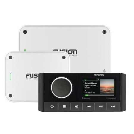 Fusion MS-RA670 Apollo Marine Entertainment System With Fusion MS-AP61800 Apollo 6 Channel and MS-AP12000 Mono Amplifiers