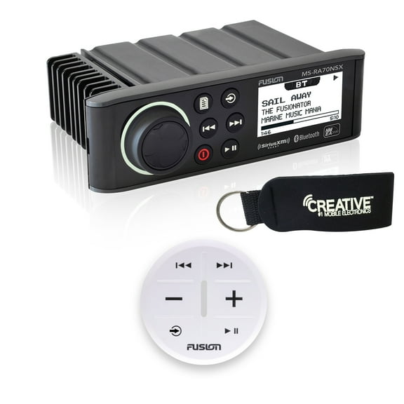 Fusion MS-RA70NSX Marine Entertainment System With Wireless Remote - White