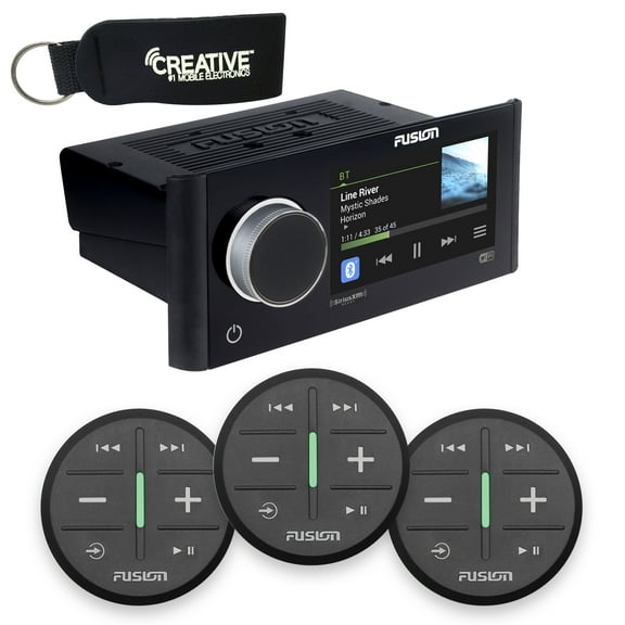 Fusion MS-RA770 Apollo Touchscreen Marine Entertainment System With Three Wireless Remotes For Three Zones - Black