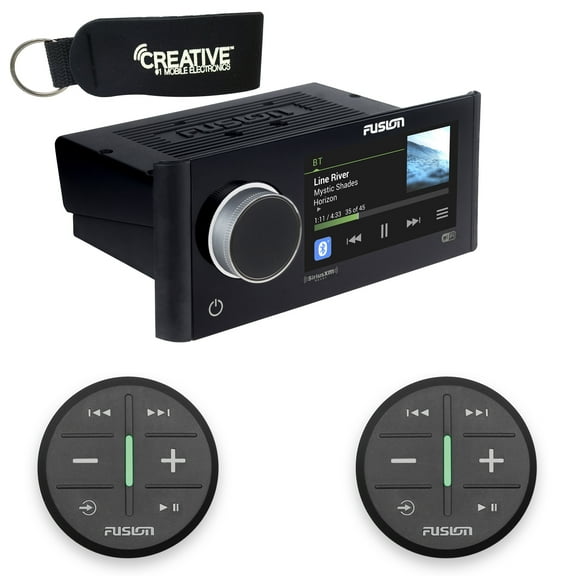 Fusion MS-RA770 Apollo Touchscreen Marine Entertainment System With Two Wireless Remotes For Dual Zones - Black