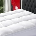 thumbnail image 1 of Fusion Mattress Topper Queen Size Extra Thick Mattress Pad 8-21" Deep Pocket Soft Down Alternative Fill Mattress Protector Pillow Top Mattress Cover (60x80 Inches, White), 1 of 7