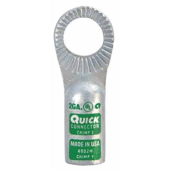 FUSION 4902H One Hole Lug Compression Connector,2 AWG