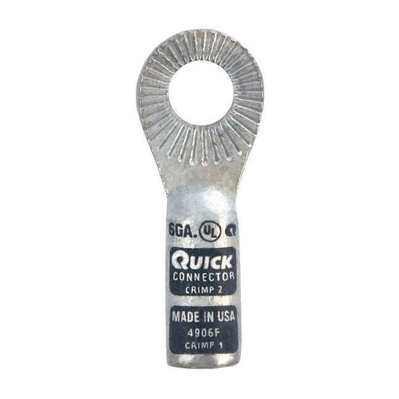 Fusion OneHole Lug Compression Connector,Copper 4906F