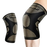 Fusion Pain Solutions Copper Compression Knee Brace and Support for Arthritis, Sport Injury, Joint Pain Small Single