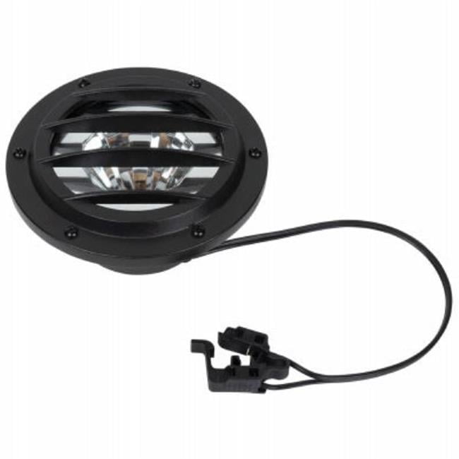 Black Metal 3-Way LED Well Light with Clear Glass