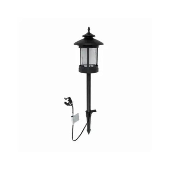 Fusion Products 139757 18 in. Crackle Glass Lens Pathway Light - Black