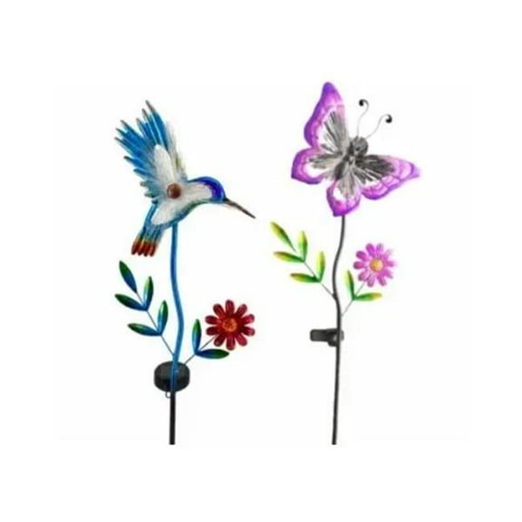 Fusion Products 139947 31 in. Solar Fiber Optic Stick Light, Hummingbird or Butterfly - Pack of 14