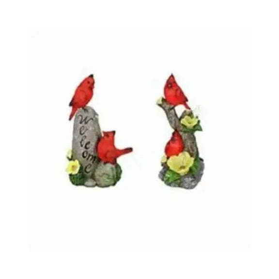 Fusion Products 139935 Solar LED Cardinals Statue, Assorted Color