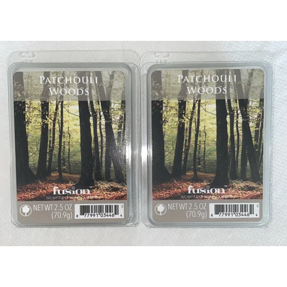Fusion Scented Wax Melts Patchouli Woods / 2 Packs / 2.5 Oz Each