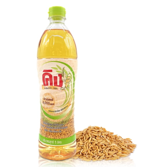 Fusion Select 1 Liter Rice Bran Oil For Cooking - Vegetable Oil with High Smoke Point, Neutral Flavor - Rich in Omega 3, Oryzanol, Vitamin E - For Frying, Baking, Sauces, Marinade, Salad Dressing