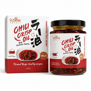 Fusion Select 175g Crisp Oil - Crunchy Garlic Oil, Umami Seasoning with Hot Peppers for Korean Ramen, Spicy Noodles, BBQ Meat, Dip, Stir Fry Sauce - Kitchen Condiment - Mild Spice