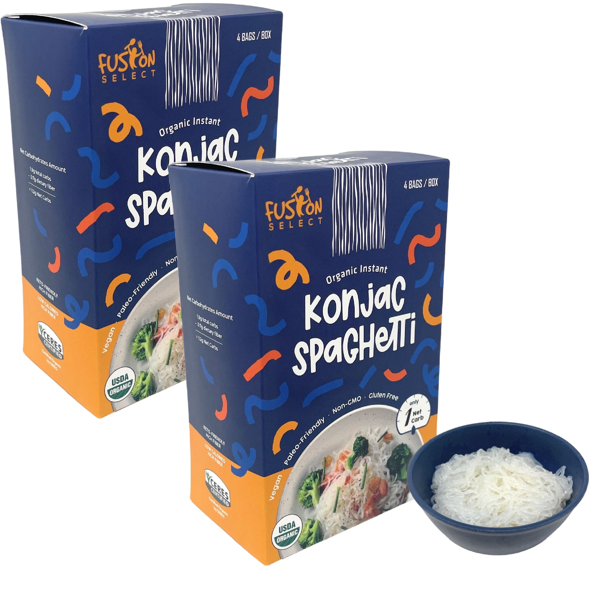 Shirataki - pasta Spaghetti Konjac de primera calidad, 6 pack