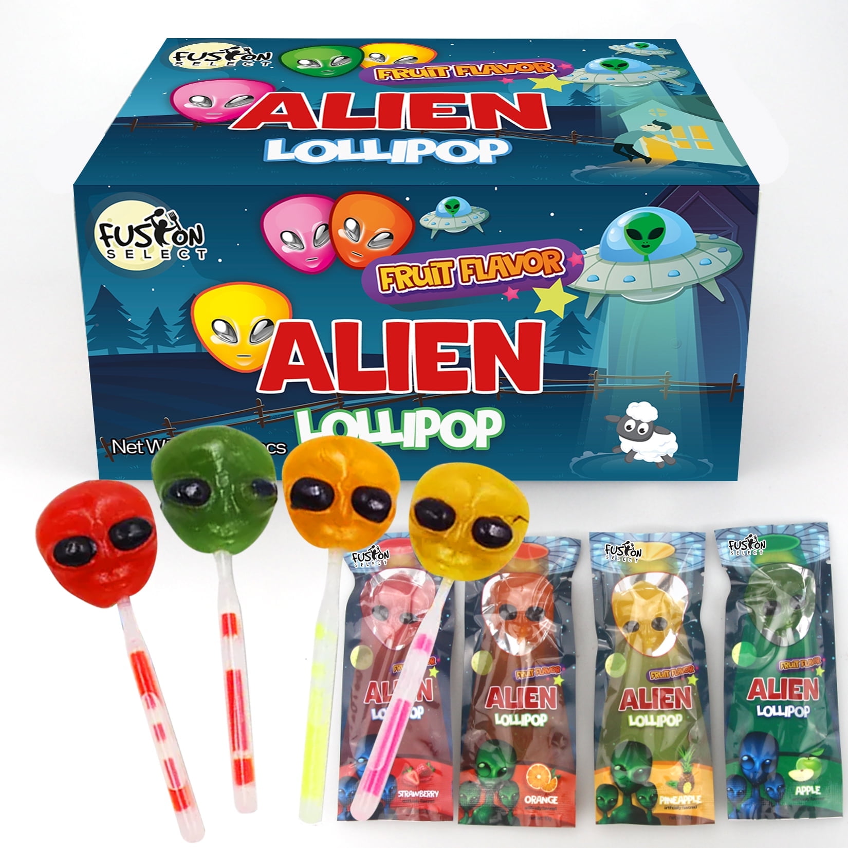 Fusion Select, Lollipops, Alien Halloween 60 Count - Walmart.com