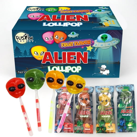 Fusion Select Alien Halloween Lollipops - 60 Count