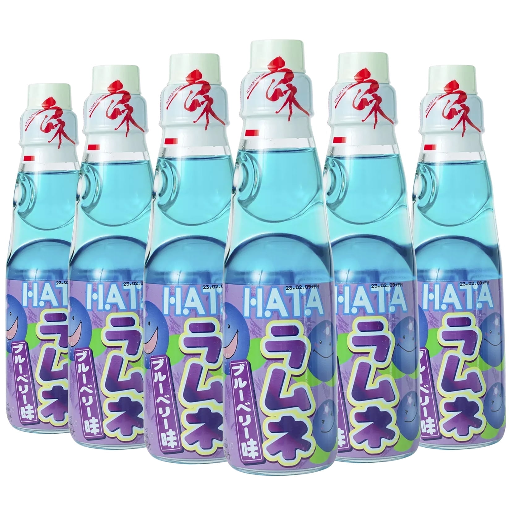 Walmart Black Friday Deals 2025 Fusion Select Blueberry Ramune Japanese Soda - Classic Carbonated Japanese Drinks - Fizzy Ramune Soda Drink from Japan in Codd-Neck Bottles with Marble Stoppers - 6.76 oz, 6-Pack