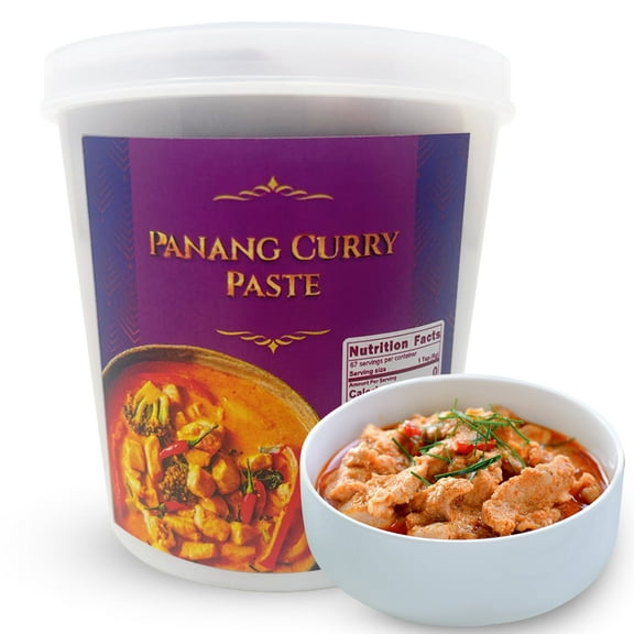 Fusion Select Panang Curry Paste - Seasoning Spice Blend for Asian Food, Middle Eastern & Indian Cuisine - Dressing & Condiment for Salad, Meat, Vegetable Dishes, Soup, Marinade, 14 Oz