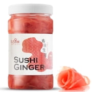 Fusion Select Sushi Ginger - Natural Sliced Gari, Organic Pickled Ginger for Sushi - No MSG, Non-GMO - Spicy, Sour, Sweet & Salty Taste Notes - Side Dish For Sashimi, Sushi Ingredients - 12oz
