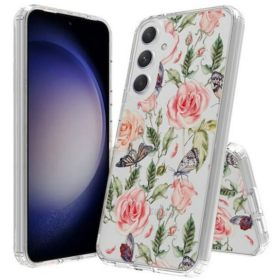 Fusion Shield Tough Snap-on Case for Samsung Galaxy A16 5G - Butterfly Roses