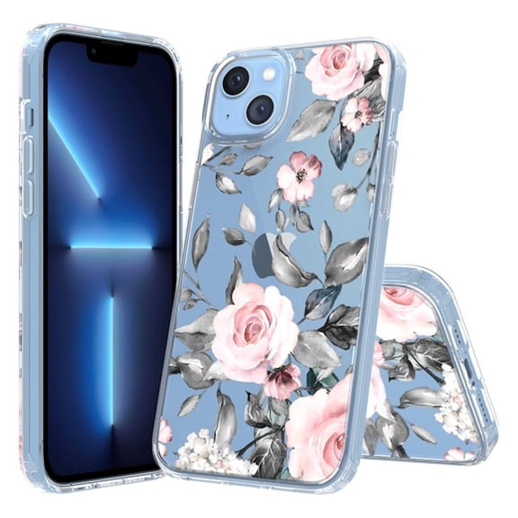 Fusion Shield Tough Snap-on Case for iPhone 14 - Pink Roses