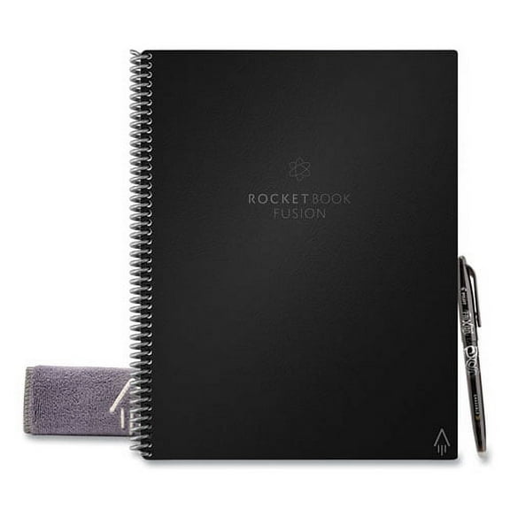 Fusion Smart Notebook, Seven Assorted Page Formats, Black Cover, (21) 11 x 8.5 Sheets | Bundle of 2