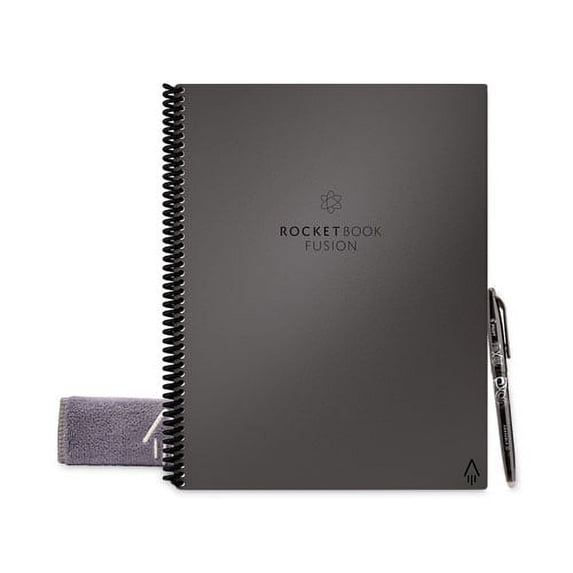 Fusion Smart Notebook, Seven Assorted Page Formats, Gray Cover, 11 x 8.5, 21 Sheets | Bundle of 2 Each