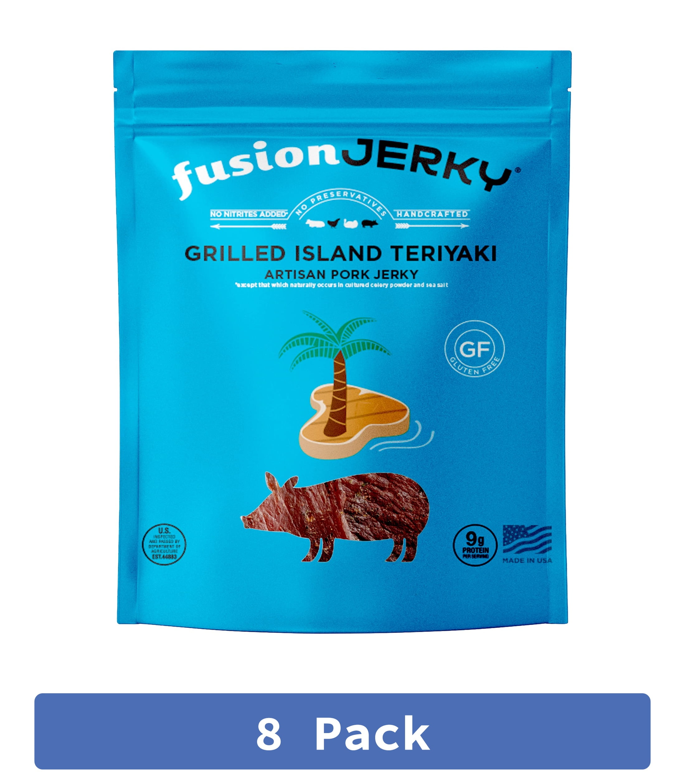 Fusion Teriyaki Pork Jerky 2.5 oz Pack Of 8