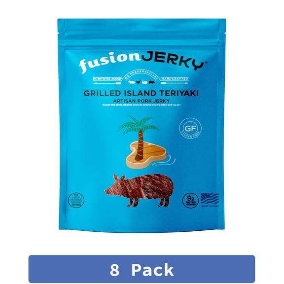 Fusion Teriyaki Pork Jerky 2.5 oz Pack Of 8