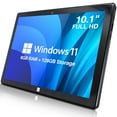 thumbnail image 1 of Fusion5 10.1" Windows 11 Ultra Slim Full HD Tablet PC - 8GB RAM, 128GB, Intel Quad-Core, 5G WiFi, USB 3.0, Micro HDMI, Dual Cameras, 10 Inch, Windows 11 Home Tablet Computer, 1 of 6