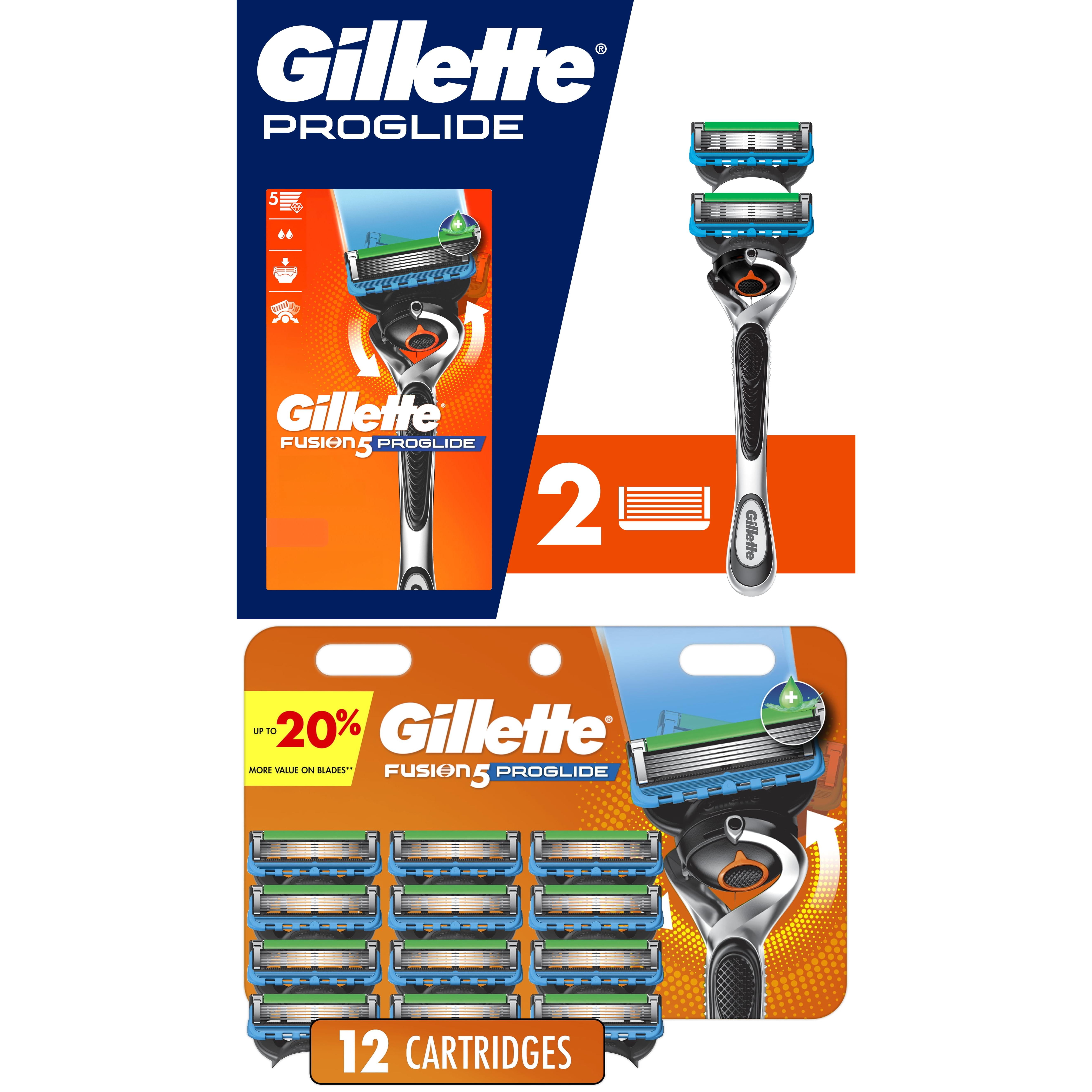 Gillette ProGlide Manual Razor Bundle with 14 Blade Cartridge Refills (Walmart Exclusive)