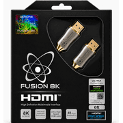 Fusion8K HDMI 2.1 Cable 6ft - Certified 48Gbps 8K 4K 120Hz, Nylon Braided for PS5 Xbox Series X, HDR eARC VRR ALLM, Black