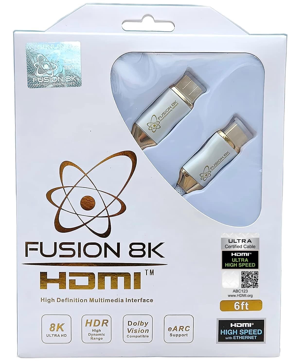 Cable HDMI 2.1 10K 8K 4K 0.5M, Certifié Cable HDMI Tressé Ultra Haute