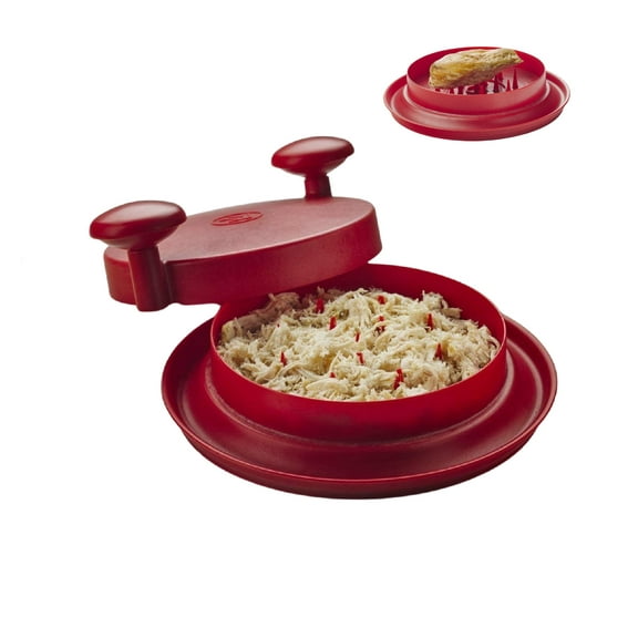 FusionBrands ShredMachine, Red -The Quick, Easy to Use Alternative to Bear Claws Meat Shredder for Pulled Pork, Beef, Chicken, & More - BPA Free Hand Shredder with Easy to Grip Handles, Non-Skid Base