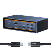 iVANKY FusionDock Max 2 23-In-1 Thunderbolt 5 Docking Station 120Gbps 6K@60Hz Triple Display thunderbolt dock, 2.5GbE For MacBook with Cable 3.3